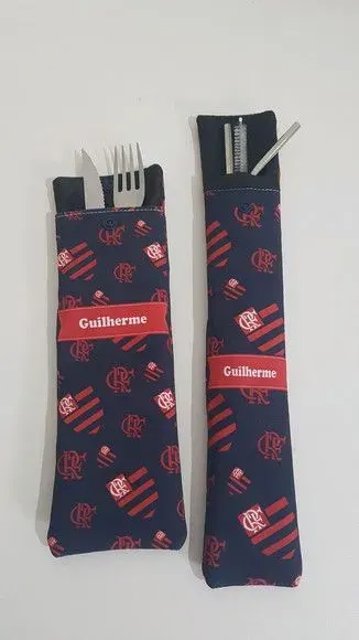 Kit Porta Canudo Ecológico E Porta Talher - artesanato de Innovare Studio