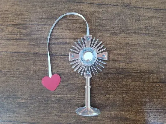 Marcador de Página 10 cm - Ostensório 01 - artesanato de Emejhu Personalizados