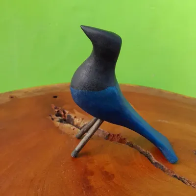 Gralha azul de madeira - artesanato de ArtePol