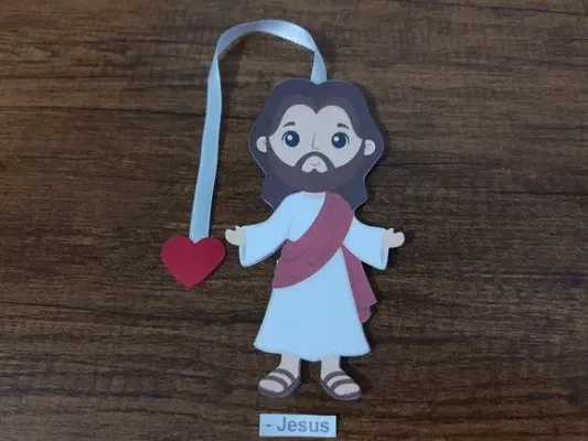 Marcador de Página 13 cm - Jesus Cristo - artesanato de Emejhu Personalizados