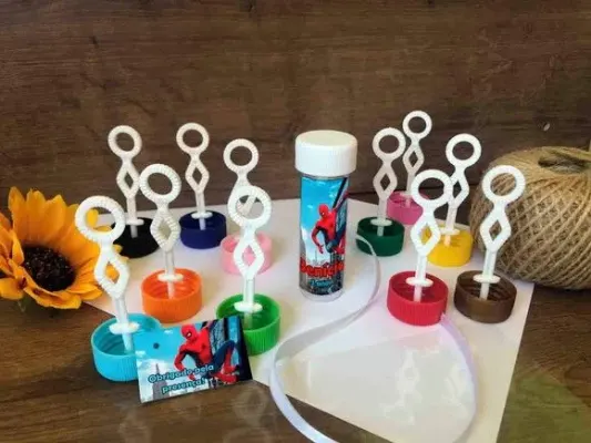 Bolinha de Sabão Homem Aranha Personalizada - artesanato de Mi Papelaria Criativa