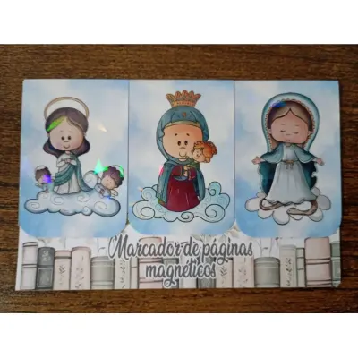 Marcador de Página Magnético Kit 1 "3 Marias" - artesanato de Emejhu Personalizados