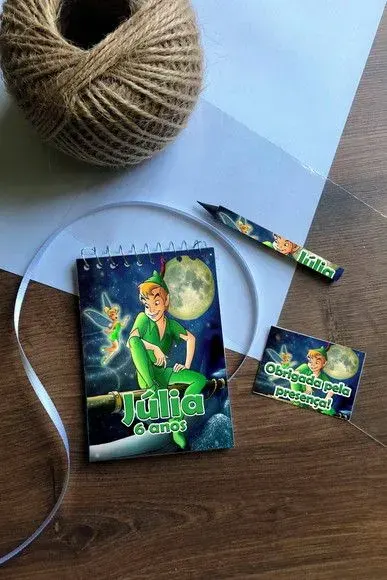 Bloquinho Peter Pan Personalizado - artesanato de Mi Papelaria Criativa