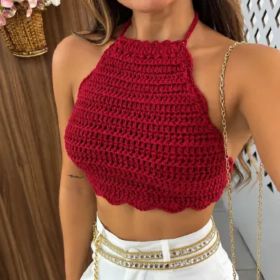 Top de Crochê ❤️ - artesanato de Nuelly Crochês
