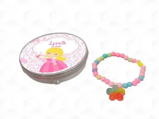 Latinha + Pulseira Bela Adormecida Cute Personalizada - artesanato de creativitybynina