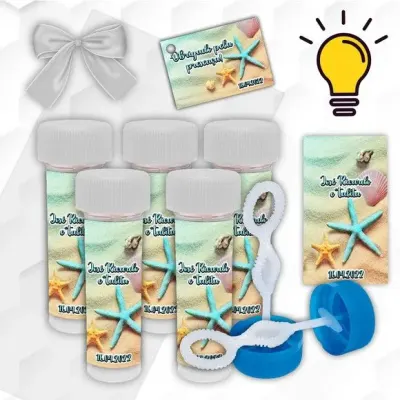 Bolinha de Sabão Estrela do Mar Personalizada - artesanato de Mi Papelaria Criativa