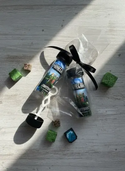 Bolha de Sabão - Minecraft Personalizado - artesanato de Mi Papelaria Criativa