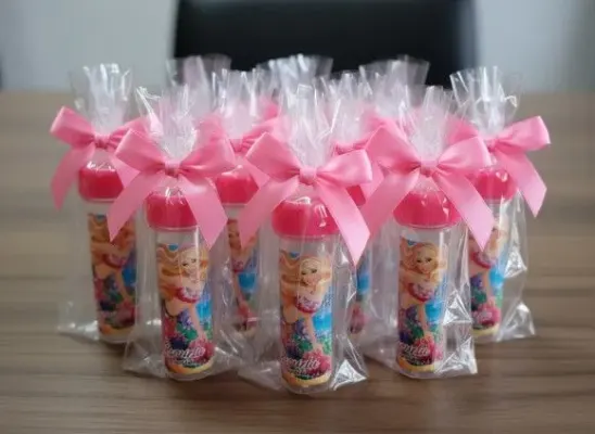 Bolha de Sabão - Barbie Sereia Personalizado - artesanato de Mi Papelaria Criativa