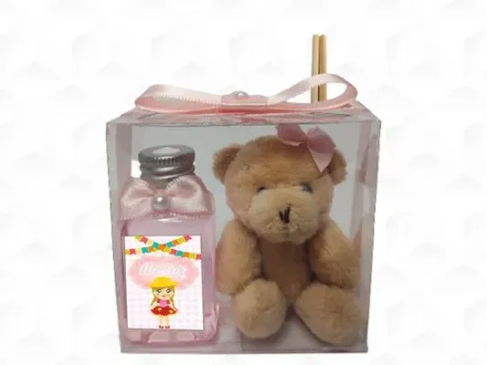Aromatizador com Ursinha Festa Junina Personalizada - artesanato de creativitybynina