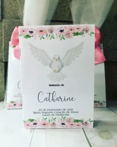 Livro De Orações Luxo Com Foto Para Batismo - artesanato de Fina Essência Papelaria Personalizada