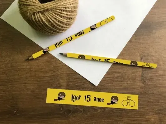 Lápis Harry Potter Personalizado - artesanato de Mi Papelaria Criativa