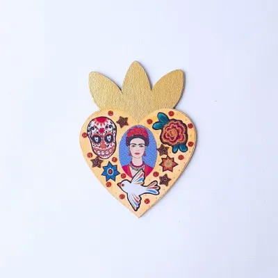 Enfeite de Parede Frida Flôr - artesanato de Estudio Bananeira