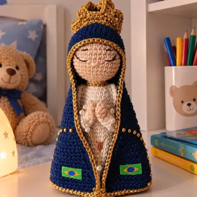 Nossa Senhora em Amigurumi - artesanato de Ternurinha Crochê
