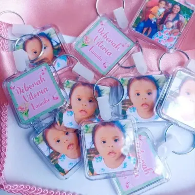 Chaveiros Personalizado dos Dois Lados - artesanato de PAPCRIE