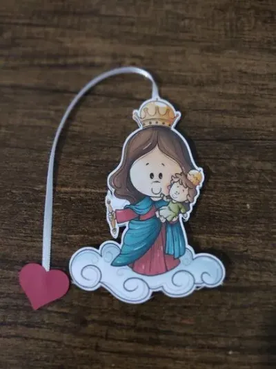 Marcador de Página 08 cm - Nossa Senhora Auxiliadora T - artesanato de Emejhu Personalizados