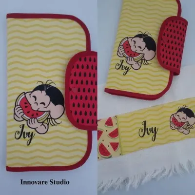 Necessaire para kit higiene com toalha - artesanato de Innovare Studio