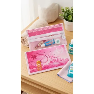 Necessaire Kit Higiene Bucal Infantil Princesa Personalizada com Nome - artesanato de Innovare Studio