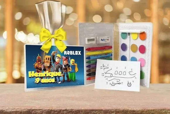 Estojo de Pintura Roblox Personalizado - artesanato de Artmanha Lembrancinhas
