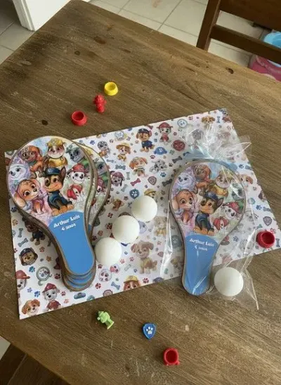 Raquete Ping Pong - Patrulha Canina - artesanato de Mi Papelaria Criativa