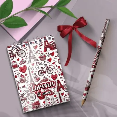 Bloquinho - Paris Personalizado - artesanato de Mi Papelaria Criativa