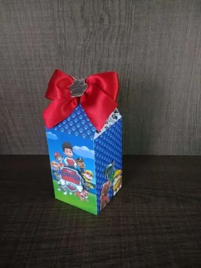 Caixa Milk Patrulha Canina - artesanato de Fina Essência Papelaria Personalizada