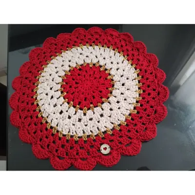 Souplast luxo vermelho - artesanato de amor de crochê