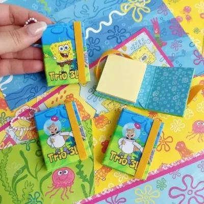 Post It - Bob Esponja Personalizado - artesanato de Mi Papelaria Criativa