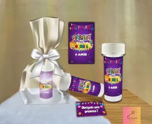 Bolha de Sabão Festa Junina Personalizada - artesanato de Artmanha Lembrancinhas
