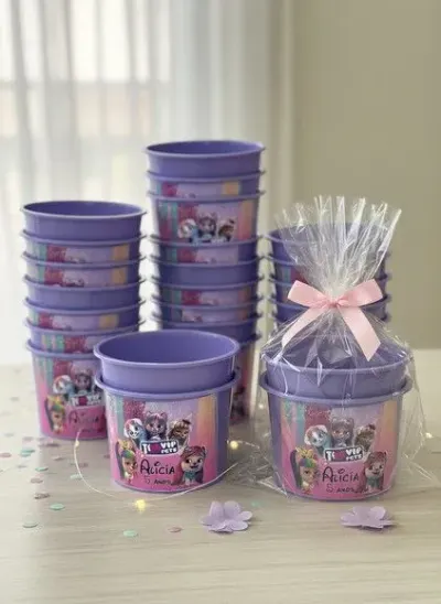 Balde 1,5l - Pets Personalizado - artesanato de Mi Papelaria Criativa