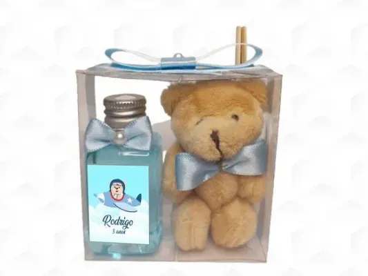Aromatizador com Ursinho Aviador Personalizado - artesanato de creativitybynina