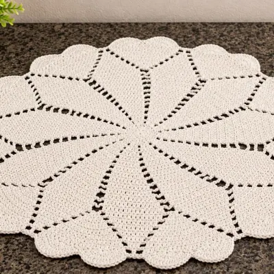 Centro de Mesa em Crochê Artesanal para Decoração de Mesa - artesanato de Encanto em Crochê