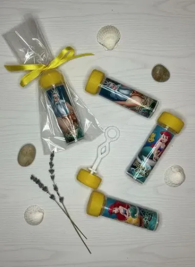 Bolha de Sabão - Pequena Sereia Personalizado - artesanato de Mi Papelaria Criativa