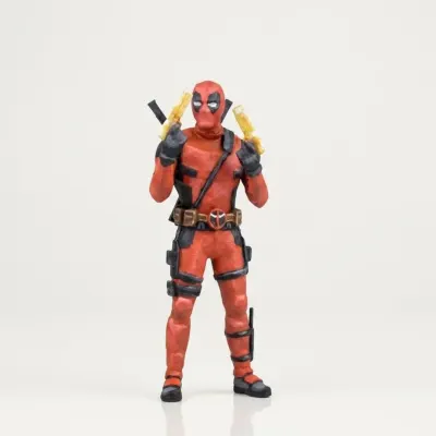 Action Figure Deadpool Armas Douradas 10cm - Boneco Colecionável Marvel Impressão 3D Pintado à Mão Setup Gamer PC - artesanato de Bebice Utilidades