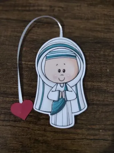 Marcador de Página 08 cm - Santa Teresa de Calcutá T - artesanato de Emejhu Personalizados