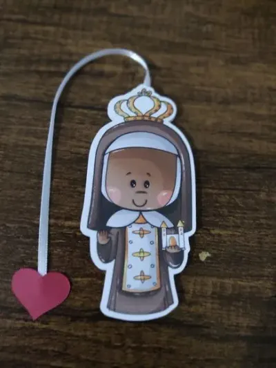 Marcador de Página 08 cm - Santa Efigênia T - artesanato de Emejhu Personalizados