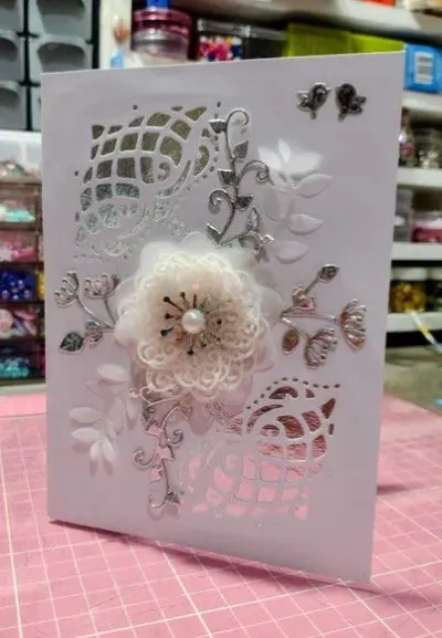 Convite de Casamento - para Sempre em Flor - artesanato de Ateliê de Criação Usina Caseira