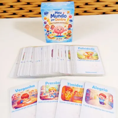 Jogo Infantil Inteligência Emocional Cartas Plastificadas Educativas 45 Unidades JD Arte - artesanato de JD Arte