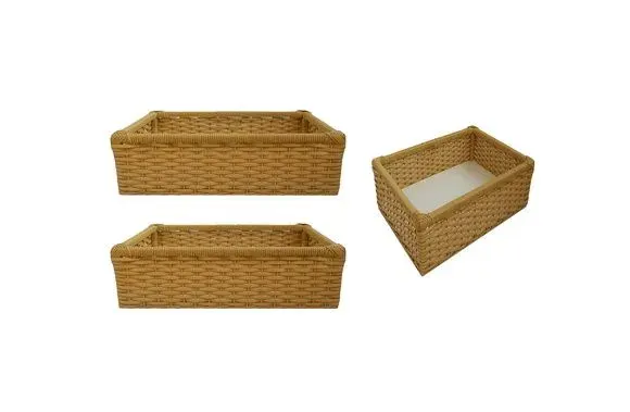 Kit C/ 3 Cestos Sintético Bananeira - artesanato de Mundo Urbano