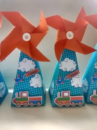 Caixa cone catavento - artesanato de Fina Essência Papelaria Personalizada
