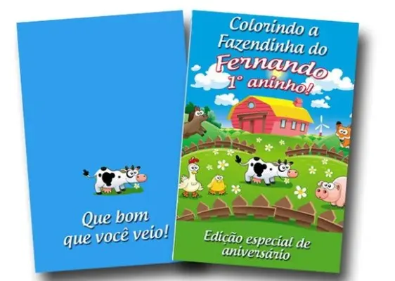 Revista de colorir Fazendinha 14x10 - artesanato de PAPCRIE