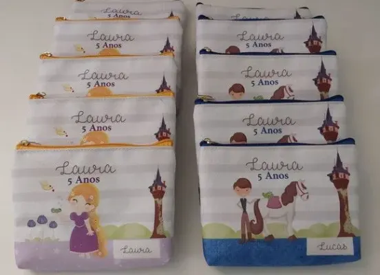 Necessaire Personalizada - Príncipe e Princesa - artesanato de Innovare Studio