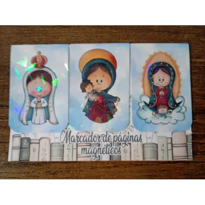 Marcador de Página Magnético Kit 5 "3 Marias" - artesanato de Emejhu Personalizados
