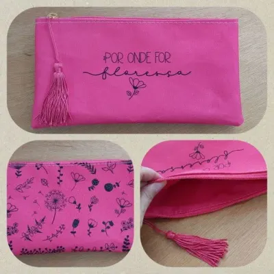 Necessaire Slim - Pink - artesanato de Innovare Studio