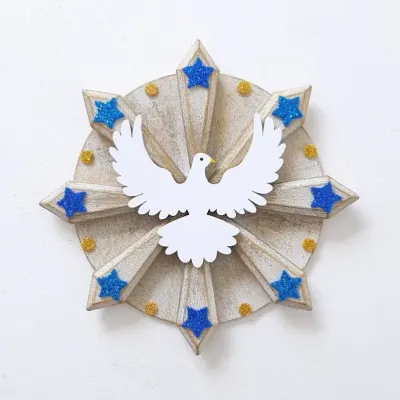 Divino Estrela Azul - artesanato de Estudio Bananeira
