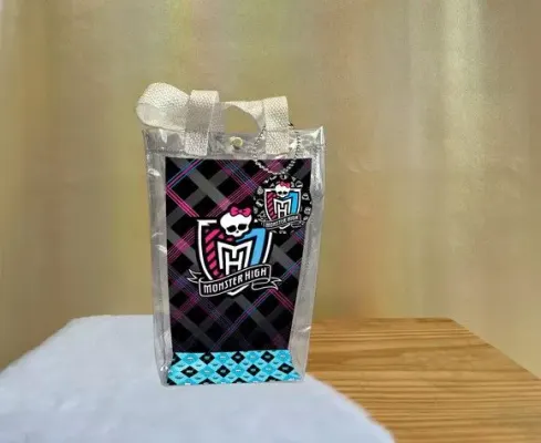 Sacola Transparente Monster High Personalizado - artesanato de Artmanha Lembrancinhas