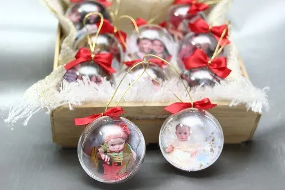 Esferas de Natal Personalizada com Fotos - artesanato de Juliana Biz - casa e bem estar