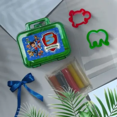 Mini Maleta Massinha - Patrulha Canina Personalizado - artesanato de Mi Papelaria Criativa