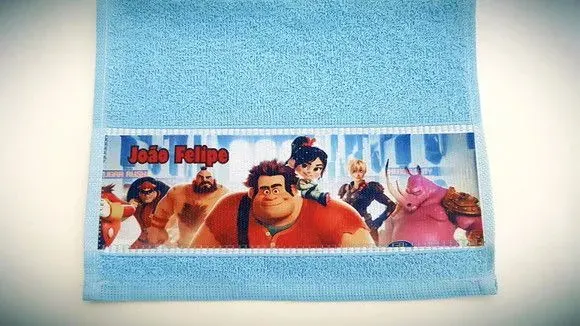 Toalha de mão personalizada Detona Ralph - artesanato de Innovare Studio