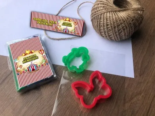 Massinha Modelar Circo Personalizada - artesanato de Mi Papelaria Criativa