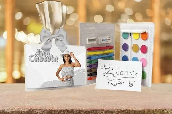 Estojo de Pintura Ana Castela Personalizado - artesanato de Artmanha Lembrancinhas